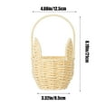 thumbnail image 2 of yulier Easter Bunny Basket, Woven Storage Basket with Long Rabbit Ears, Cute Easter Gift Basket for Kids Boys Girls, Easter Decorations Eggs Storage Basket with Handle, 2 of 6