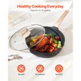 thumbnail image 3 of 19 Piece Pots and Pans Set Granite Nonstick Kitchen Cookware Black, 3 of 5