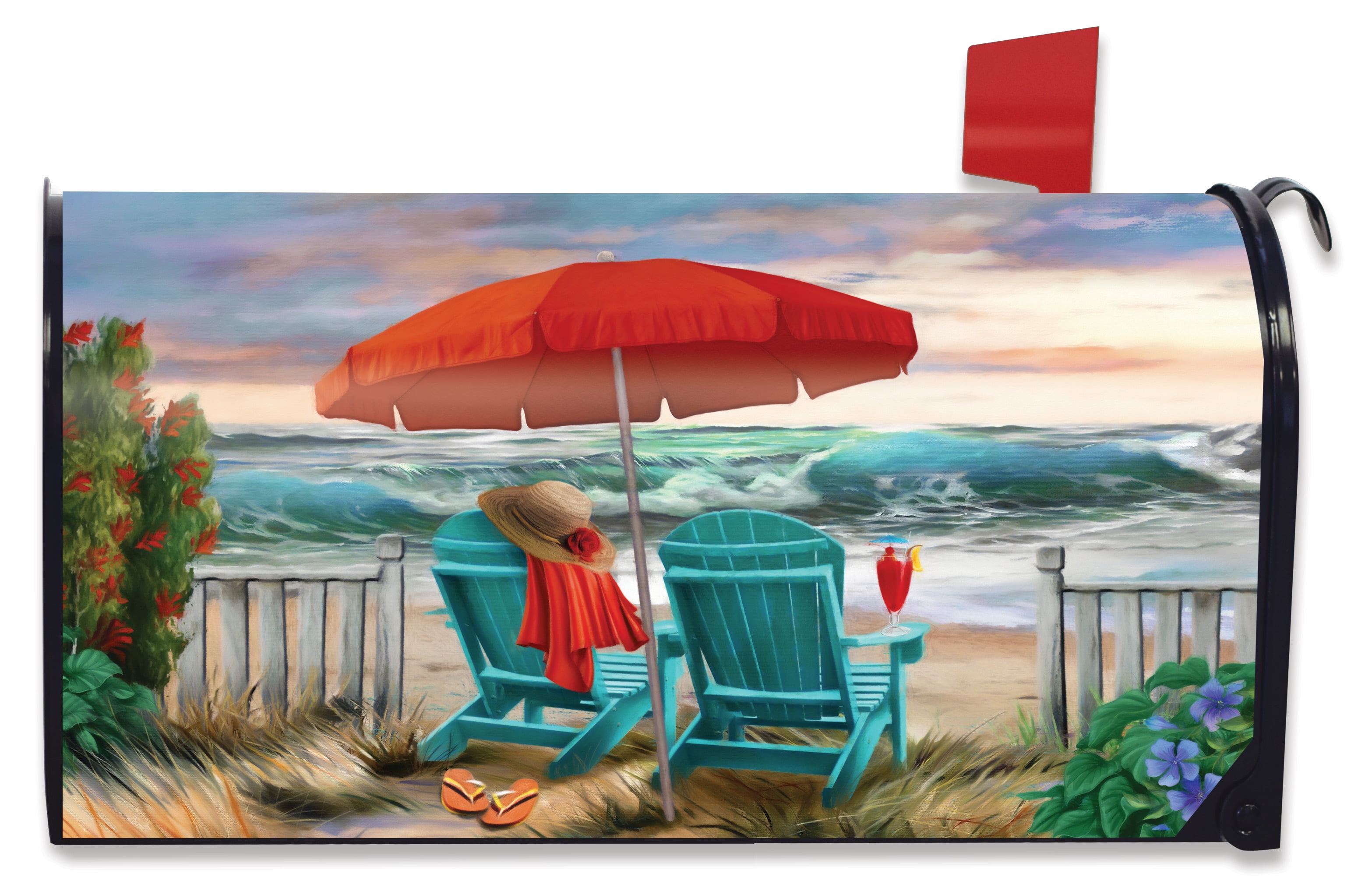 Colorful Birdhouses Spring Magnetic Mailbox Cover - Standard Size 6.5"x19"