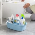 thumbnail image 4 of Large Cleaning Supplies Caddy Portable Shower Basket Supply Organizer with Handle Plastic Bucket Tool Storage for Bathroom, Bedroom, Kitchen, College Dorm, Garden, Blue, 4 of 7