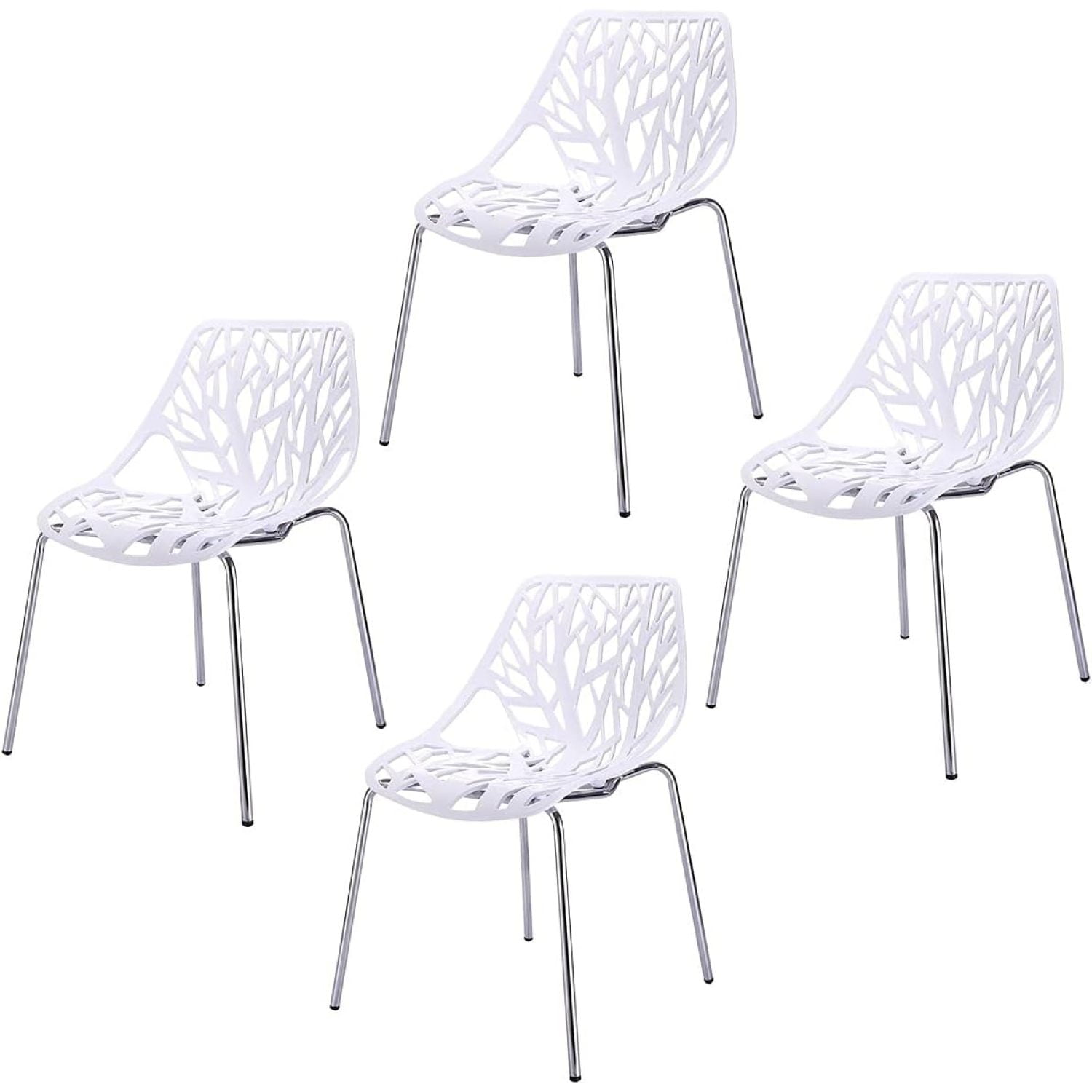 XINiHoXe Dining Chairs Set of 4, White Kitchen Chairs for Dining Room