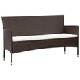 thumbnail image 5 of vidaXL 4 Piece Garden Lounge Set With Cushions Poly Rattan Brown, 5 of 5