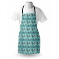 thumbnail image 4 of Bohemian Apron, Continuous Pattern with Colorful Zentangle Ornate Feathers, Unisex Kitchen Bib with Adjustable Neck for Cooking Gardening, Adult Size, Seafoam Multicolor, by Ambesonne, 4 of 4
