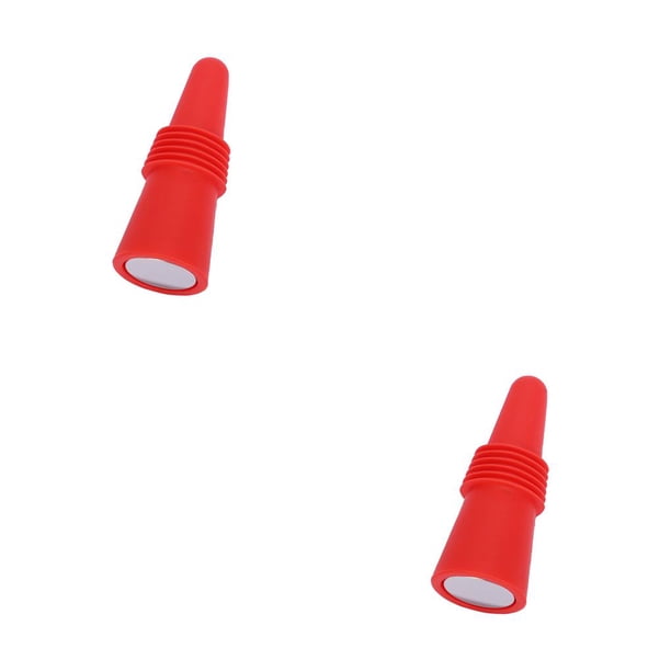 Tapones de silicona Ounissouiy para Botellas de vino 2piezas Rojo