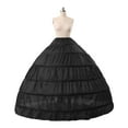 thumbnail image 3 of Falda de aro de crinolina para novia, enagua para vestido de baile 6 aros negros, 3 of 4