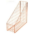 thumbnail image 6 of SENSETH Metal Wire Magazine Rack Desktop Organizer (Rose Gold), 6 of 6