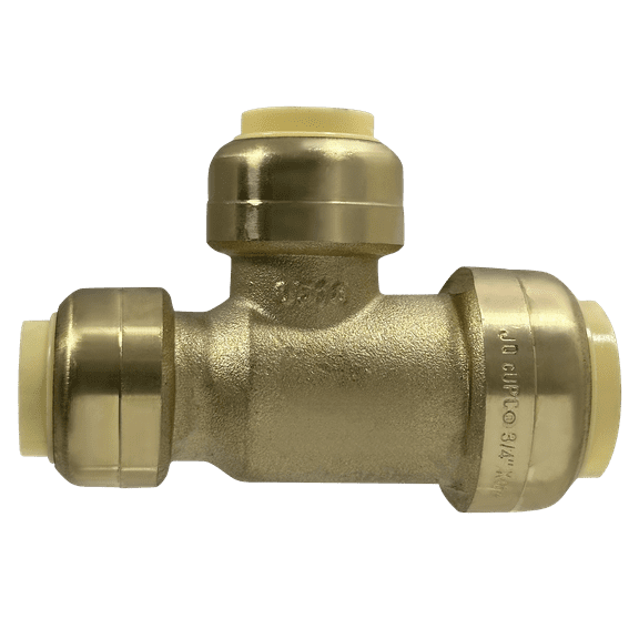 2 Pcs XFITTING Push Fit 3/4 Inch x 1/2 Inch x 1/2 Inch Push Fit Reducing Tee,