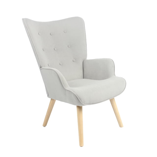 Sillón Individual Top Living Terciopelo Gris