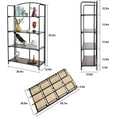thumbnail image 3 of No Assembly Folding Bookshelf for Living Room, 4 Tier Black Collapsible Book Shelf for Home Office, Portable Bookcase Storage Organizer, 3 of 14