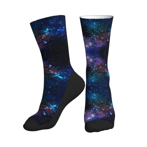 Men Women Space Galaxy Funny Novelty Mid-Crew Socks