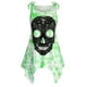 thumbnail image 1 of Cráneo del tinte del lazo del lazo de hombro Tamaño de Halloween Plus Tank Top Rosegal Camisetas sin mangas de talla grande, 1 of 5