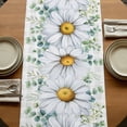 thumbnail image 5 of Table Runners 36 Inches Long Dress Scarves, Daisy Farmhouse Kitchen Table Runner, Short Coffee Tablerunners, Spring Floral Grey Plaid Eucalyptus Leaves 13x36 Inch, 5 of 9