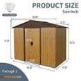 thumbnail image 4 of 8x4FT Outdoor Metal Storage Shed - Sliding Door Design，Anti-Rust Frame for Lawn Equipment, 4 of 9
