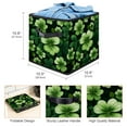 thumbnail image 3 of FeBohao Storage Boxes Bins Fabric with Cardboard Large Capacity Collapsible Towel Closet Cute Aesthetic Sweater Cubby Kids Pantry Modern Changing Personalized Basket Organizer Green Hat, 3 of 6