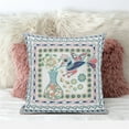 thumbnail image 2 of Love Your Vase Peacock Indoor/Outdoor Fabric Pillow with Zip-White Pink Gray 18", 2 of 5