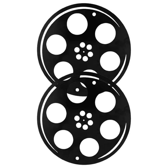 2pcs Metal Film Reel Wall Decor Vintage Movie Theater Art Antique Sign Decoration