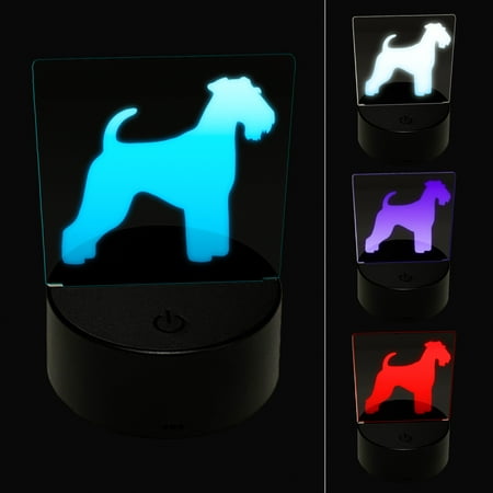 

Airedale Terrier Bingley Waterside Dog Solid LED Night Light Sign 3D Illusion Desk Nightstand Lamp