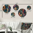thumbnail image 4 of Designart "Paisley Rhapsody Of Bohemia" Paisley Round Wall Art Set Of 5 - Multicolor Glam Office Room Wall Art Set, 4 of 6