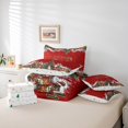 thumbnail image 6 of jejeloiu Christmas Theme Bedding Comforter Set 7 Pieces,Santa Claus Full Bedding Set,Kawaii Snowflake Snowman Fitted Sheet Flat Sheet For Teens,Microfiber Bedroom Decor Reversible, 6 of 8