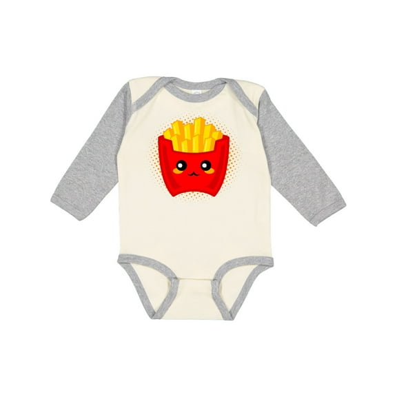 Inktastic French Fries Funny Food Boys or Girls Long Sleeve Baby Bodysuit