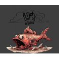 thumbnail image 2 of Fish Out of Water Youth Black Crew Neck Short Sleeve Tee-Medium, 2 of 2