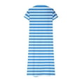 thumbnail image 4 of Hvot&aat Striped Summer Dresses for Women Loose Fit Short Sleeve Long Dress Casual V Neck Flowy Maxi Dresses, 4 of 4