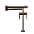 thumbnail image 1 of Solid Brass Hot&amp;Cold Pot Filler Tap Deck Mounted Kitchen Faucet Brushed Golden ,High Water Flow Rate, 1 of 7