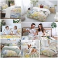thumbnail image 5 of 3 Piece Floral Hummingbird Duvet Cover Set California King, Microfiber Comforter/Quilt Cover with Corner Ties and 2 Pillowcases, Spring Watercolor Flowers All Season Soft Bedding with Zipper Closure, 5 of 8