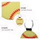 thumbnail image 3 of unbranded 2Ud Llaveros De Béisbol Y Softbol En Material PU Amarillo Para Complemento Chic Y, 3 of 7