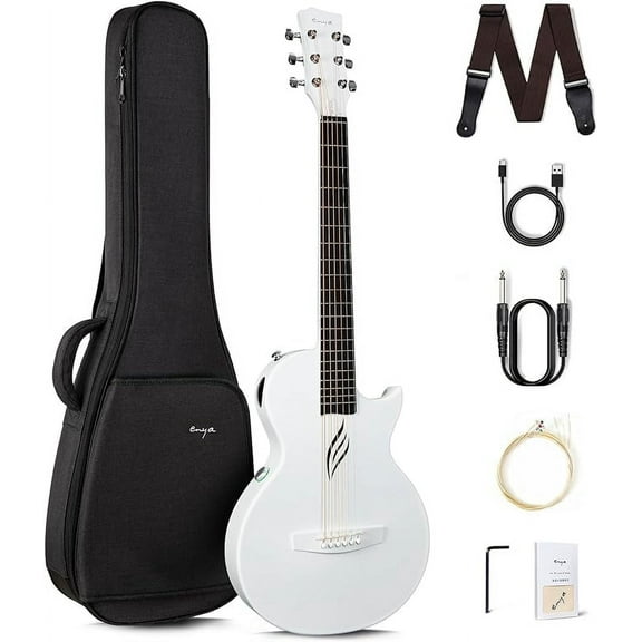 Enya Musical NOVA Go SP1 Carbon Fiber Acoustic Electric Guitar with Smart AcousticPlus, 35"