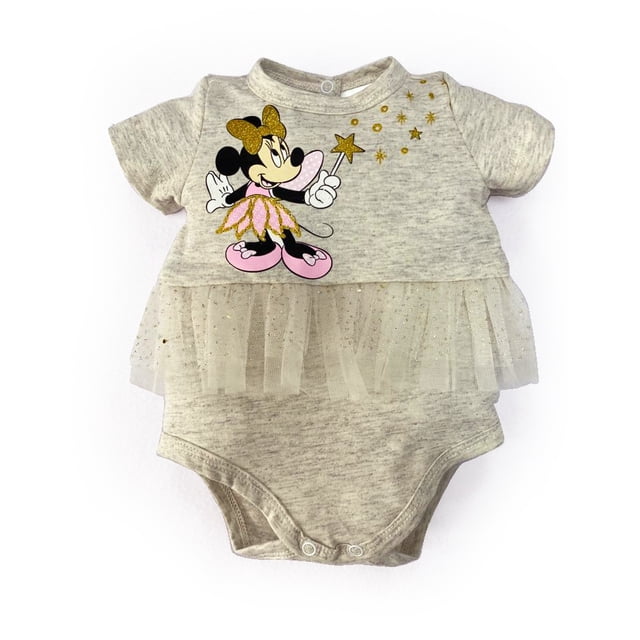 Pañalero de algodón estampado con tutu Disney Minnie Mouse Ada Disney Pañalero0101