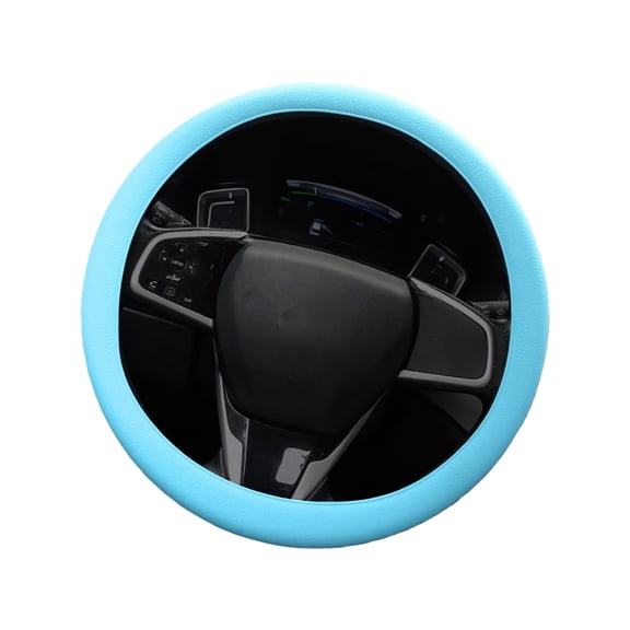 Elastic Antislip Steering Wheel Cover Heat Resistant Silicone Stretch For 14'' 16'' Wheels All Weathers