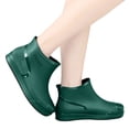 thumbnail image 3 of Xfvqtps Womens Ankle Rain Boots Waterproof PVC Boots for Rainy Garden Outdoor Slip on Round Toe Casual Wet Weather Shoes, 3 of 9