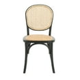 thumbnail image 7 of Jints Wood Dining Chair with Cane Rattan Wood Webbing, Black + Natural, Set of 2, 7 of 7