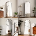 thumbnail image 6 of Anyrose 59"x 16" Arched Full Length Floor Mirror Wall-Mounted Mirror with Metal Frame, Black, 6 of 6