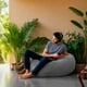 thumbnail image 3 of Sillón Puff con cama Matrimonial Puff Mx Matrimonial Gamuza Gris, 3 of 4