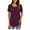 Purple, variant on Traleubie Women's Short Sleeve Tunic Tops Lace Crochet Trim Pleated Tops Shirts of Female m-4x