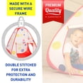 thumbnail image 4 of 3pc Kids Play Tent Crawl Tunnel and Ball Pit Popup Bounce Playhouse Tent with Basketball Hoop for Indoor and Outdoor Use with Red Carrying Case, 4 of 5