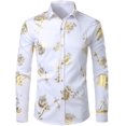 thumbnail image 5 of Camisa de moda 2024 para hombre con estampado 3D de flores, solapa con botones, camisa de manga larga, ropa de fiesta, diseño de camisas cómodas, 5 of 5