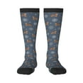 thumbnail image 2 of Lsque Squirrel And Snowflakes Printed Crew Socks Men's Women's LightWeight Thin Casual Calf Socks ,Knee High Socks,Cotton Socks, 2 of 9