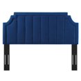 thumbnail image 3 of Modway Alyona Channel Tufted Performance Velvet Full/Queen Headboard in Navy, 3 of 6
