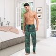 thumbnail image 6 of FORMRS Mens Pajama Pants with Pockets Cotton Sleepwear Lounge Bottoms Sizes S-2XL, Green Art Abstract Pattern, 6 of 7