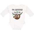 thumbnail image 3 of Inktastic My Godmother Loves Me Cute Sloth and Baby Boys or Girls Long Sleeve Baby Bodysuit, 3 of 5