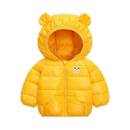 

Hunpta Toddler Boys Girls Winter Windproof Cartoon Panda Prints Bear Ears Hooded Coat Jacket Kids Warm Outerwear