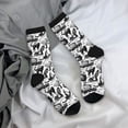 thumbnail image 5 of Vsdgher Black White Halloween Crew Socks for Men & Women, Breathable Casual Athletic Ankle Socks, 5 of 6