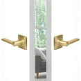 thumbnail image 4 of Stylware Maven Dummy Lever Door Lock Screws Included | Reversible Non Turning Heavy Duty Steel 5 in Satin Brass (2 Pack), 4 of 8