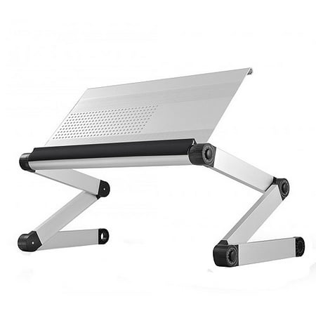 WorkEZ Executive Adjustable Ergonomic Laptop Cooling Stand & Lap Desk for Bed Couch folding aluminum desktop computer riser tray height tilt angle portable macbook cooling reading