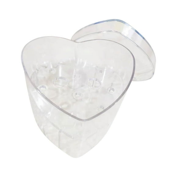 Rangement Textile pour la Maison Vase en Acrylique Transparent en Forme de Cœur pour Centre de Table Floral Vase Rond Moderne pour Mariage et Fête Maison Élégante