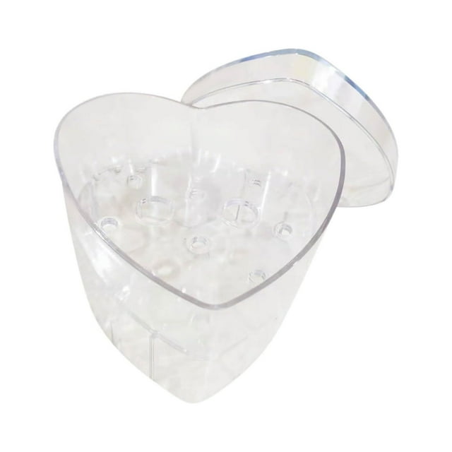 Rangement Textile pour la Maison Vase en Acrylique Transparent en Forme de Cœur pour Centre de Table Floral Vase Rond Moderne pour Mariage et Fête Maison Élégante