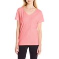 thumbnail image 2 of Hanes T-Shirt Col en V pour Femmes X-Temp, S, Rose Néon Chiné, 2 of 3